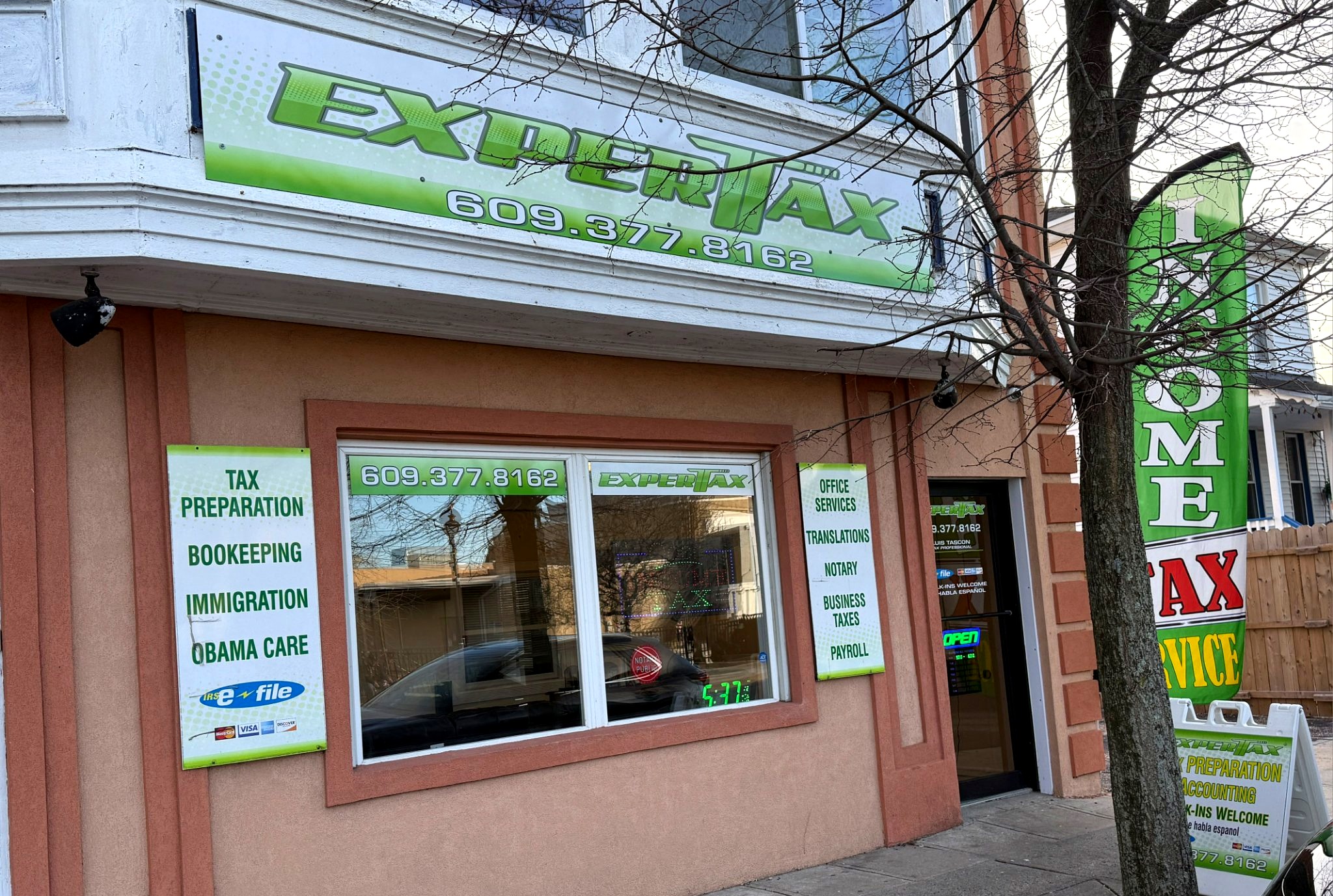 ExperTax storefront at 29 E West Jersey Ave, Pleasantville, NJ